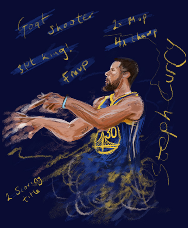 illustration of Steph Curry